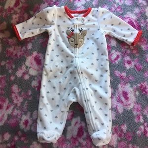 Girls Footie Pajamas Sleeper (Newborn)
